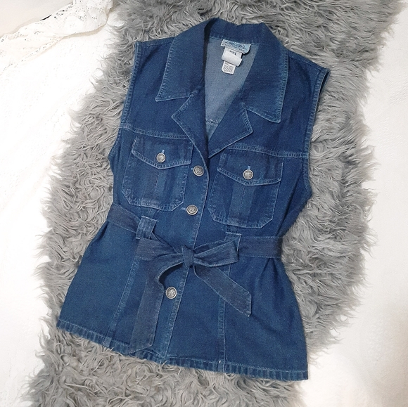 Vintage River Ridge Trading Co. Denim Vest Women's - Picture 2 of 2